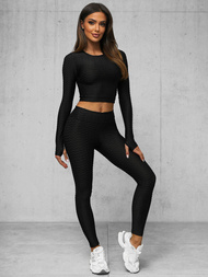 Zweiteiliges Trainingsanzug-Set Schwarz OZONEE O/22060Z