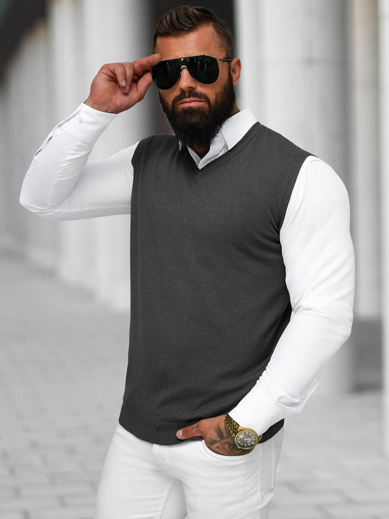 Herren Pullover Anthrazit OZONEE NB/MM6005/3Z