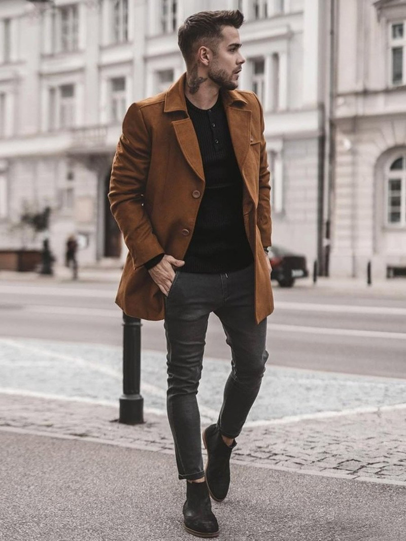 Herren Mantel Camel OZONEE N/5922Z