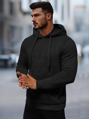 Herren Kapuzenpullover Schwarz OZONEE NB/MF2012Z