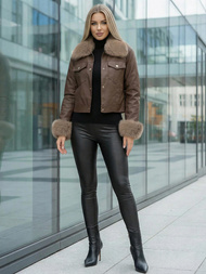 Damen Lederjacke Schokolade OZONEE JS/61M8513/158