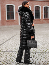 Damenmantel Schwarz OZONEE JS/5M3160/392Z