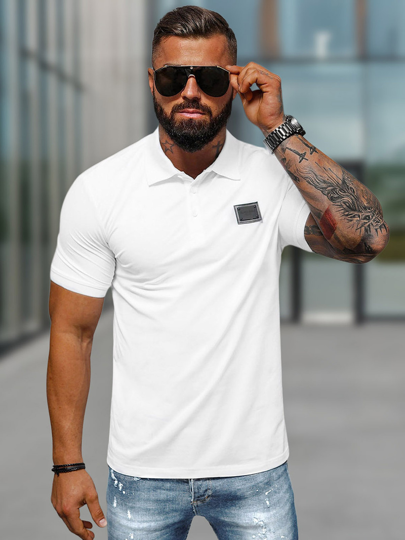 Herren Poloshirt Weiß OZONEE NB/MT3018Z