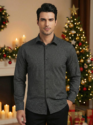 Herren Hemd Schwarz OZONEE V/V184Z