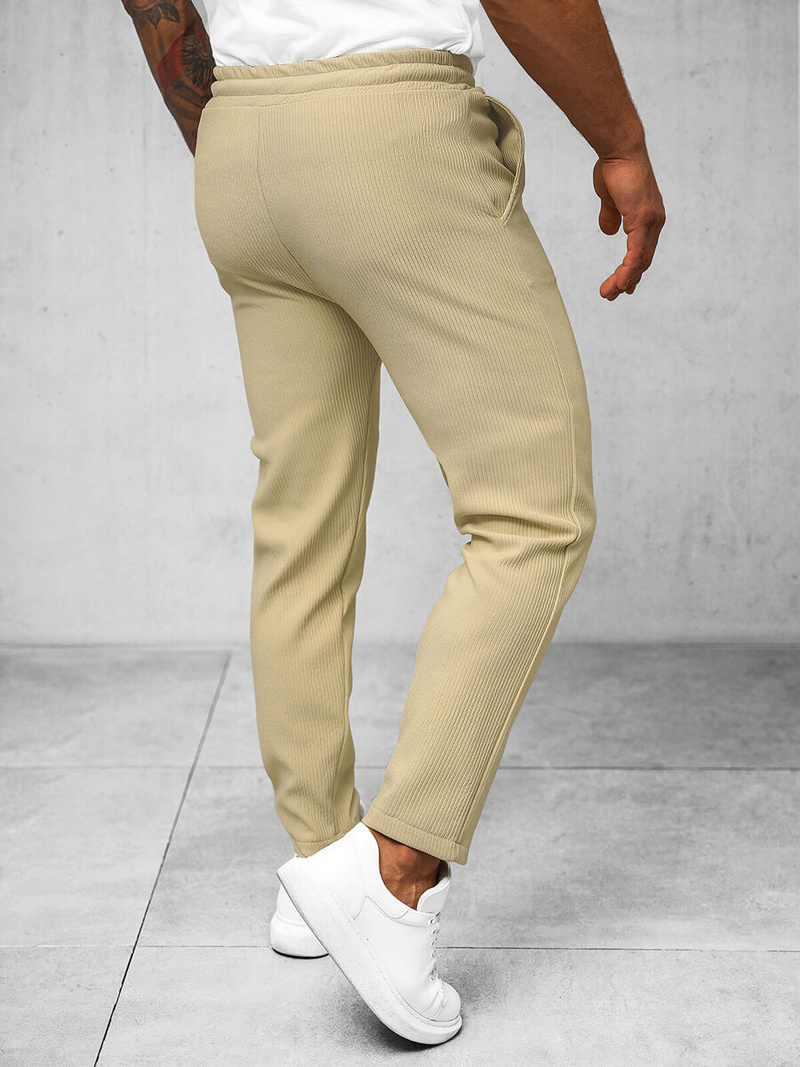 Herren Chino Hose Beige OZONEE O/K963SP