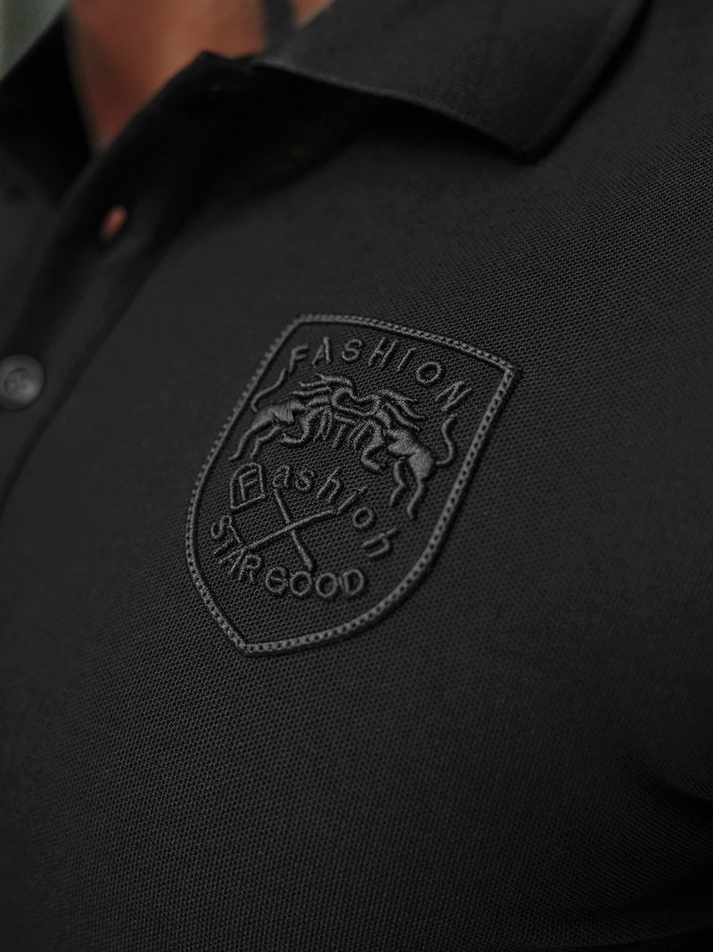 Herren Poloshirt Schwarz OZONEE NB/MT3142