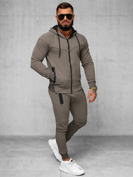 Herren Sportanzug Beige-Grau OZONEE O/FF3705AB