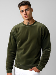 Herren Velours Sweatshirt Khaki OZONEE JS/8B1166/29