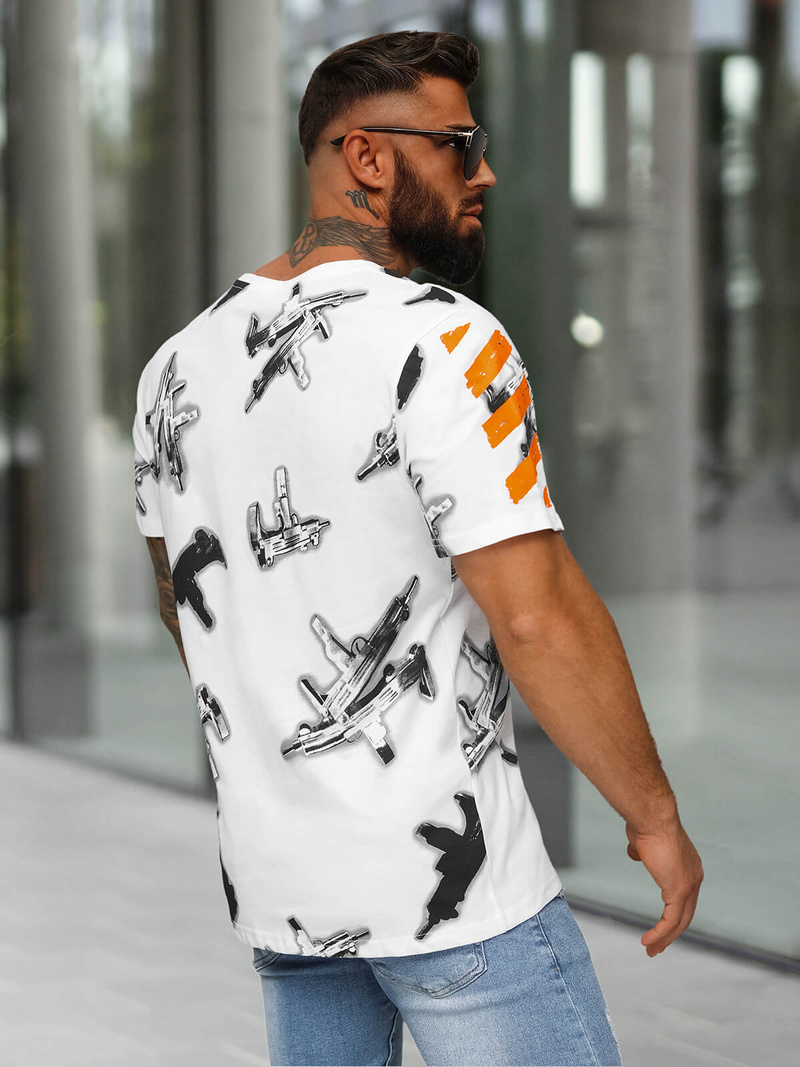 Herren T-shirt Weiß OZONEE O/MPO3471