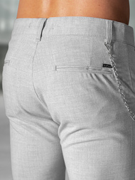 Herren Chino Hose Grau OZONEE DJ/3300Z