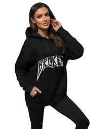 Kapuzenpullover Schwarz OZONEE O/SWE23019Z