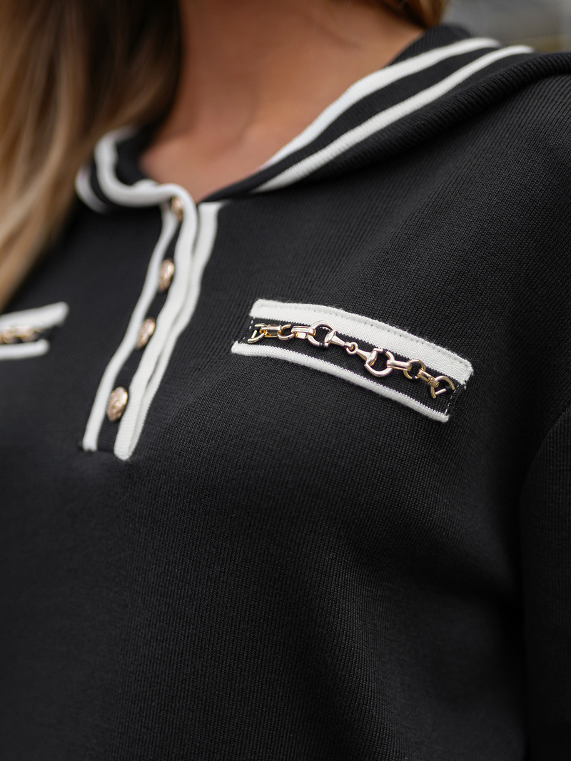 Zweiteiliges Trainingsanzug-Set Schwarz OZONEE JS/26C8801/3