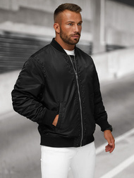 Herren Bomberjacke Schwarz OZONEE O/8905Z