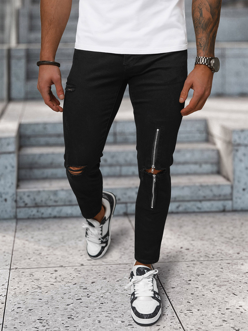 Herren Jeanshose Schwarz OZONEE NB/MP0087N