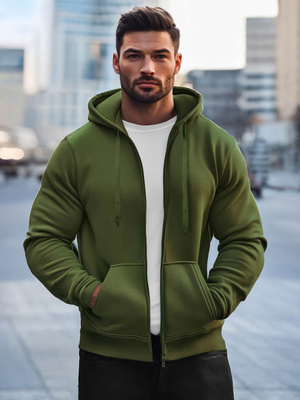 Herren Kapuzenpullover Khaki OZONEE JS/2008Z