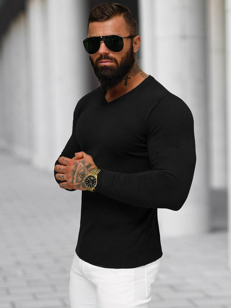 Herren Pullover Schwarz OZONEE NB/MMB601/4Z