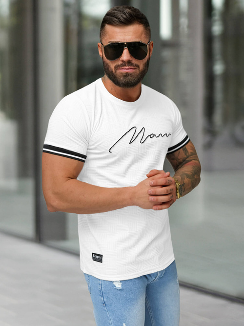 Herren T-shirt Weiß OZONEE O/QS11628