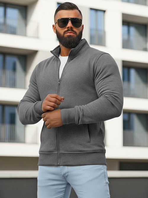 Herren Sweatjacke Dunkelgrau OZONEE JS/2002Z