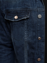 Herren Jeansjacke Sherpa Marineblau OZONEE NB/MJ517BS