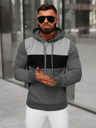 Herren Kapuzenpullover Anthrazit OZONEE JS/8B1312/5