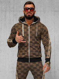 Herren Sportanzug Dunkelbeige OZONEE O/FF3805AB