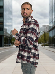 Herren Hemd Weinrot OZONEE V/V174