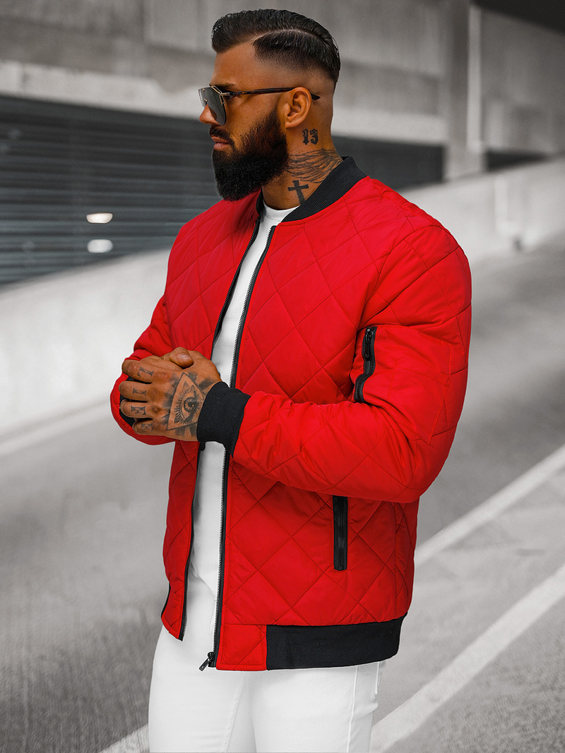 Herren Jacke Rot OZONEE JS/MY01Z