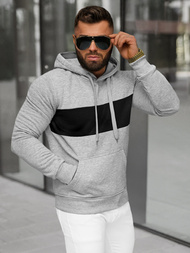 Herren Kapuzenpullover Grau OZONEE JS/8B1308/2
