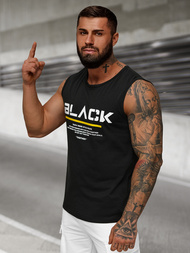 Herren Tank Top Schwarz OZONEE JS/8B1712/3