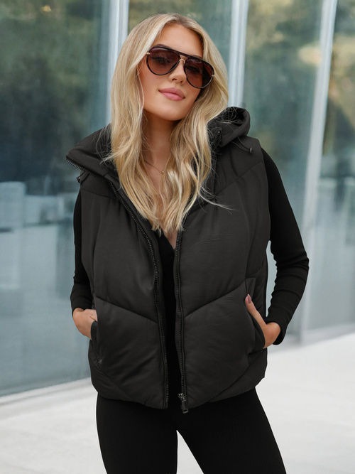 Damen Weste Schwarz OZONEE JS/16M9291/392