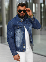 Herren Jeansjacke Dunkelblau OZONEE NB/MJ525BSZ