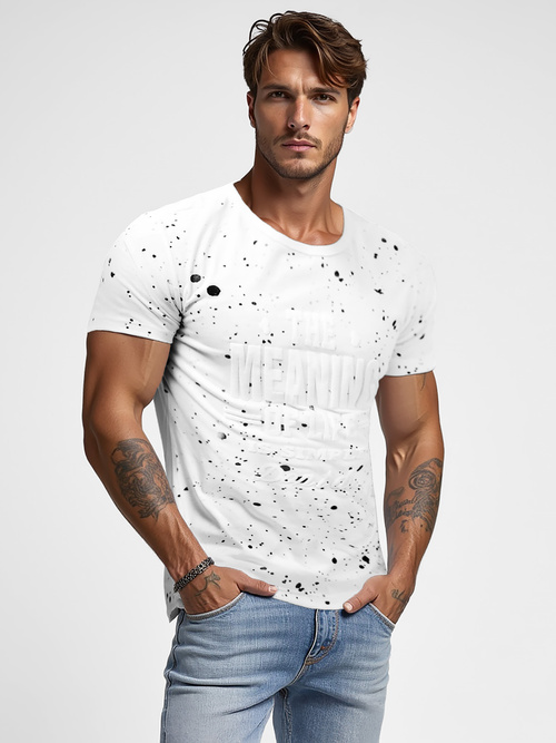 Herren T-shirt Weiß OZONEE JS/S016/1Z
