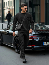 Herren Sweatshirt Schwarz OZONEE JS/8B1953/3