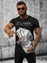 Herren T-shirt Schwarz OZONEE O/T127/3Z