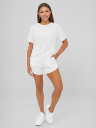 Damen Velours Sportanzug Weiß OZONEE JS/35C1717/1