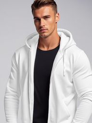 Herren Kapuzenpullover Weiß OZONEE JS/2008