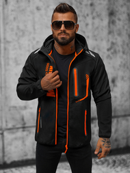 Herren softshell jacke schwarz und orange OZONEE JS/HH026/1Z