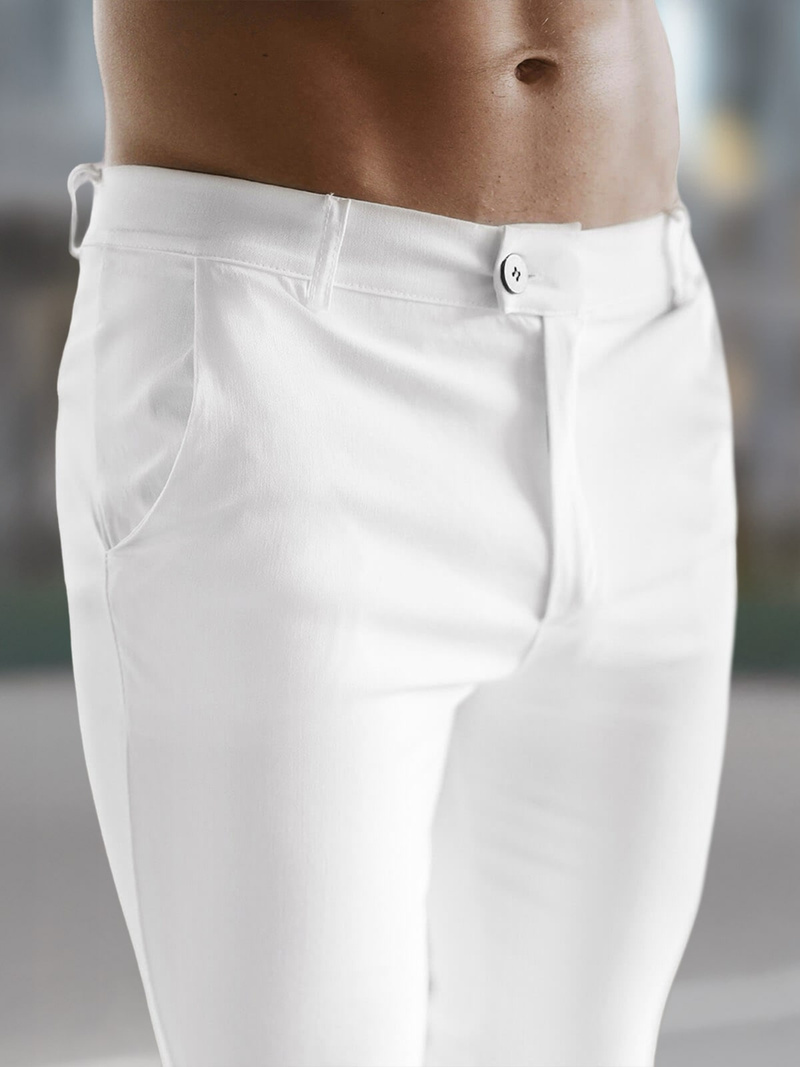 Herren Chino Hose Ecru OZONEE O/P4049Z