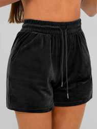 Damen Velours Sportanzug Schwarz OZONEE JS/35C1616/3