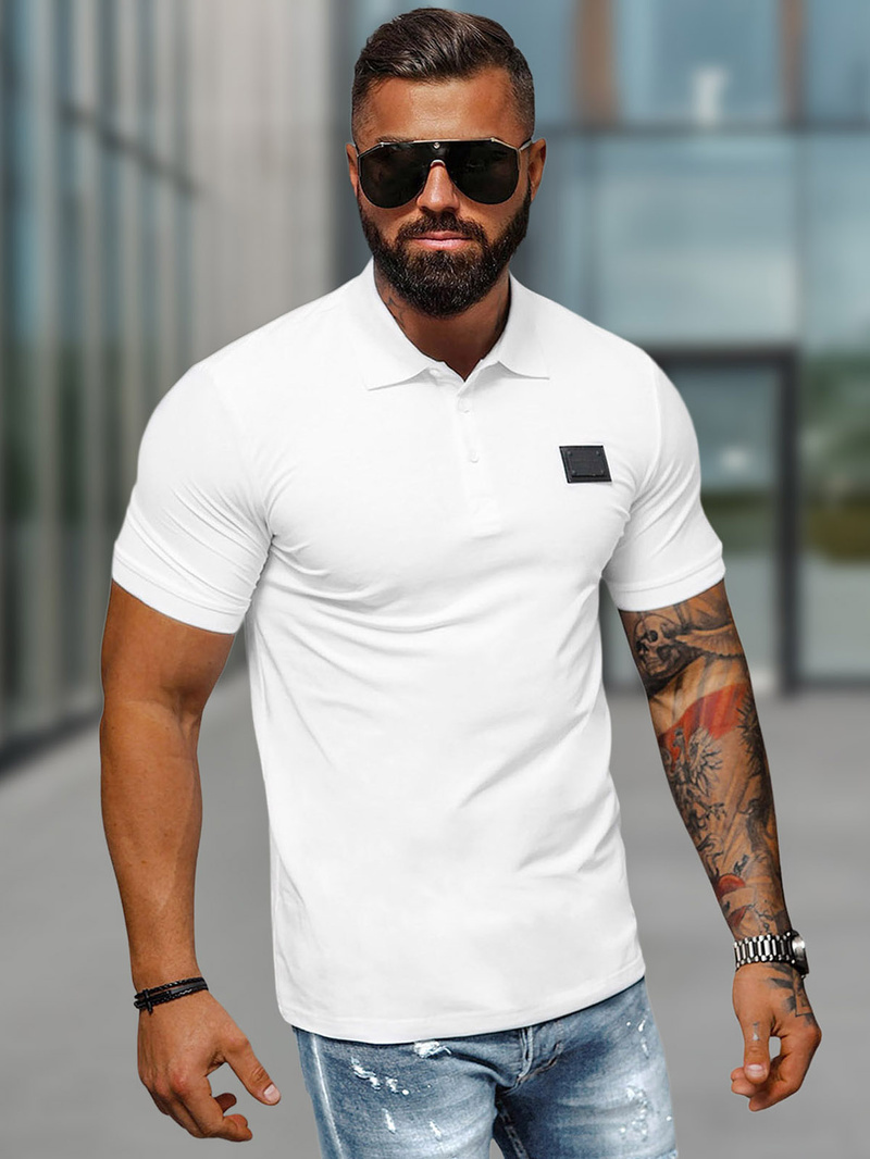 Herren Poloshirt Weiß OZONEE NB/MT3018Z