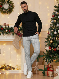 Herren Chino Hose Grau OZONEE DJ/5522Z