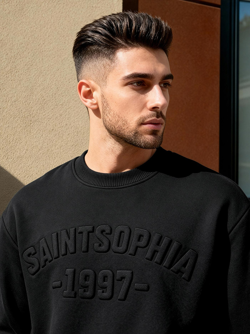 Herren Sweatshirt Schwarz OZONEE JS/8B1953/3