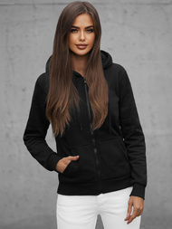 Damen Kapuzenpullover Schwarz OZONEE JS/W03Z