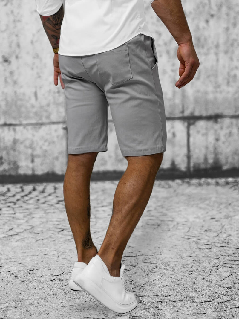 Herren Chino Shorts Grau OZONEE O/P4052