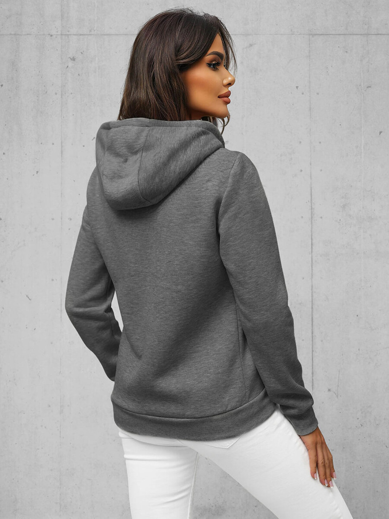 Damen Kapuzenpullover Anthrazit OZONEE JS/W03Z