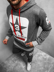 Herren Kapuzenpullover Anthrazit JS/Y10001BZ