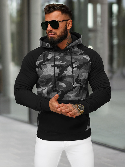 Herren Kapuzenpullover Anthrazit OZONEE JS/8B158/5