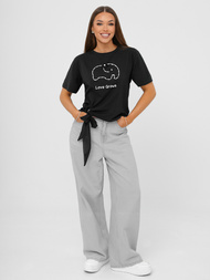 Damen T-shirt Schwarz OZONEE JS/RJ77247