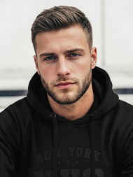 Herren Kapuzenpullover Schwarz OZONEE JS/8B1971/3