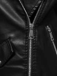 Damen Lederjacke Schwarz OZONEE JS/11Z8061